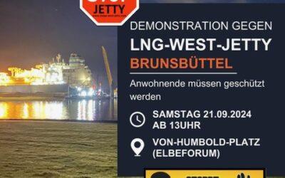 Demo gegen den Bau der West-Jetty Brunsbüttel #LNG